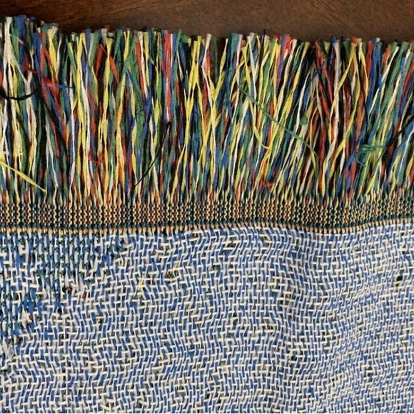 Disney Frozen Throw Blanket Tapestry Woven Elsa Olaf Anna Fringe - Picture 3 of 7